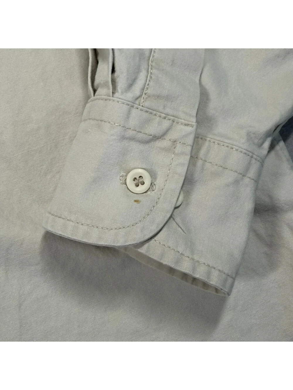 Vintage 90s Banana Republic Safari Travel Shirt Epaulette Khaki Size L Cotton